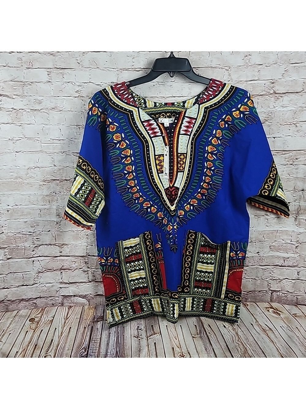 It girl African Print Dashiki Shirt large nwt new